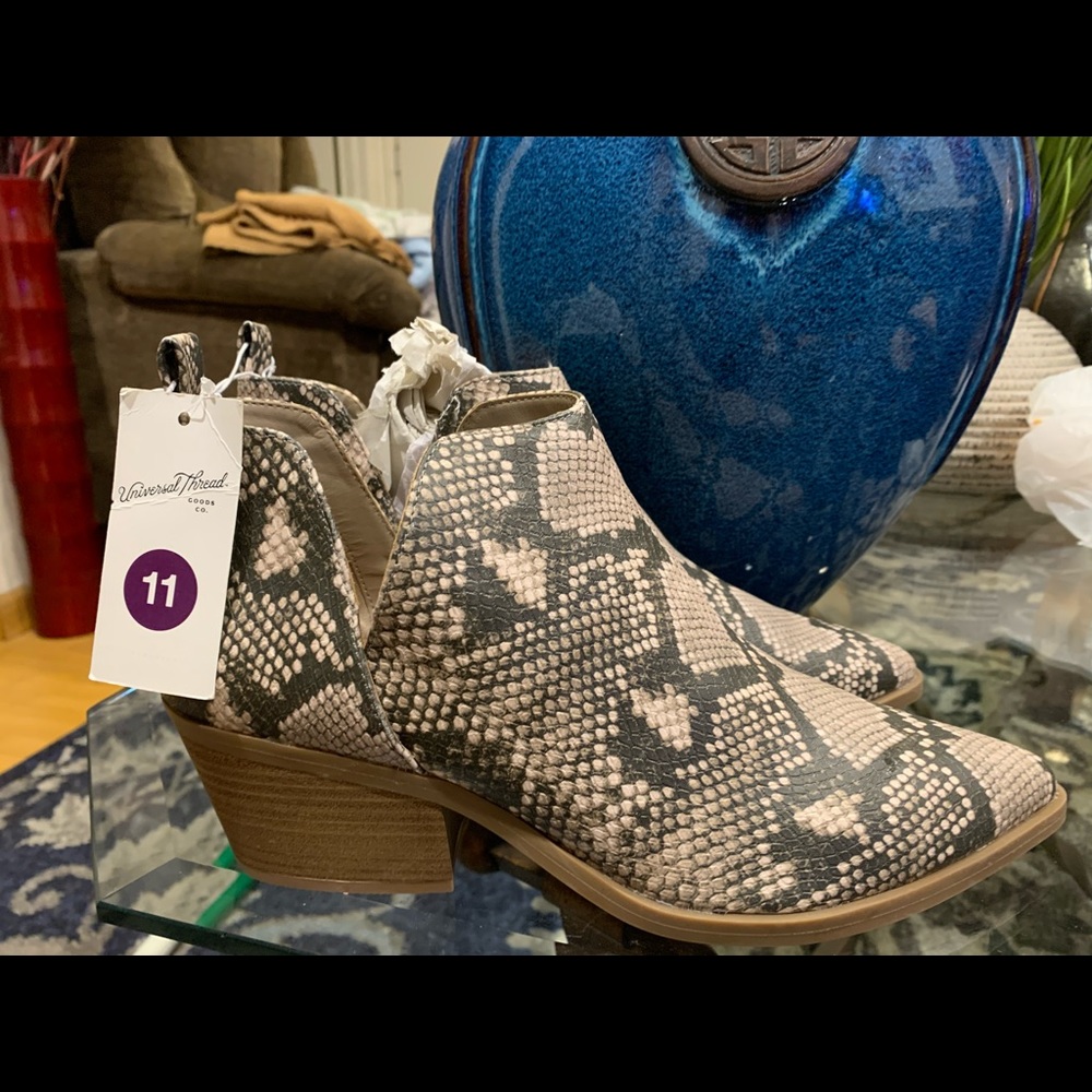 Snake Print Ankle boots